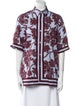 Dries Van Noten Paisley Print Short Sleeve Button-Up Top