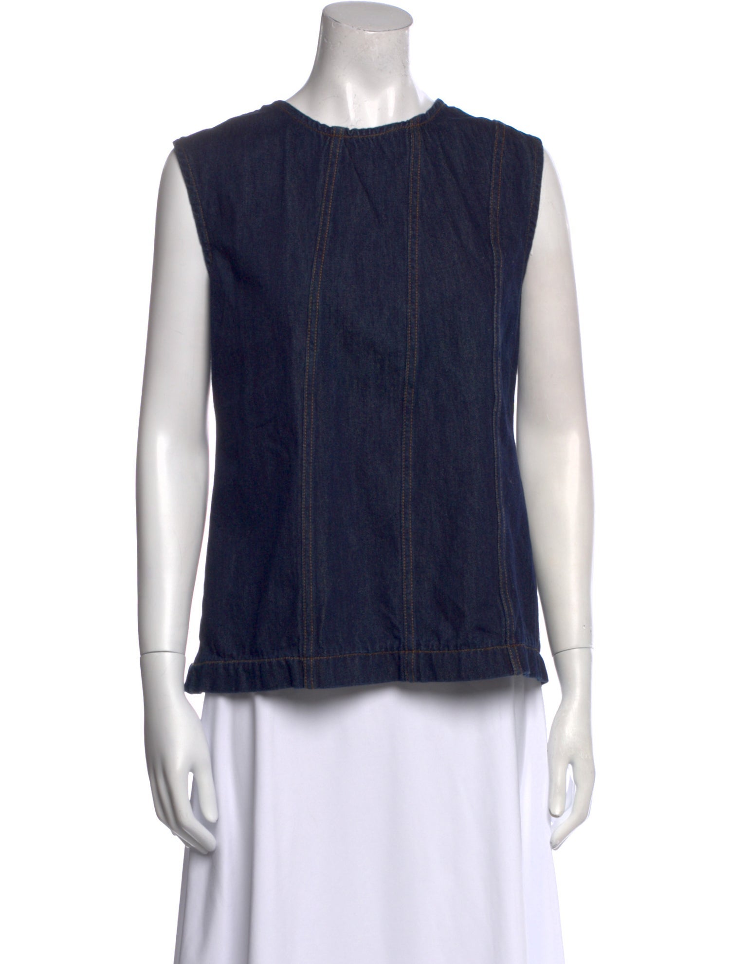Dries Van Noten Crew Neck Sleeveless Blouse