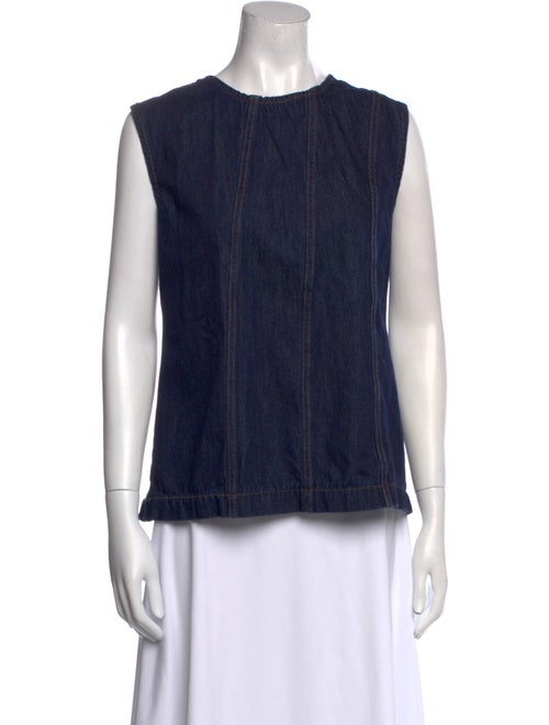 Dries Van Noten Crew Neck Sleeveless Blouse