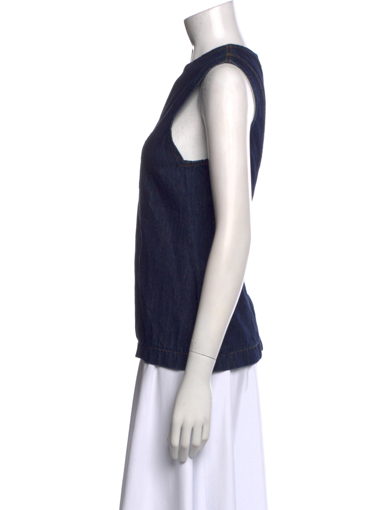 Dries Van Noten Crew Neck Sleeveless Blouse