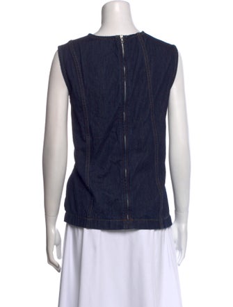 Dries Van Noten Crew Neck Sleeveless Blouse