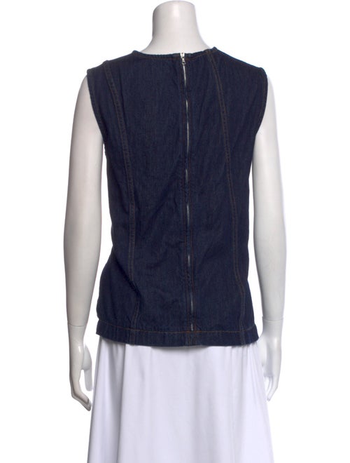 Dries Van Noten Crew Neck Sleeveless Blouse