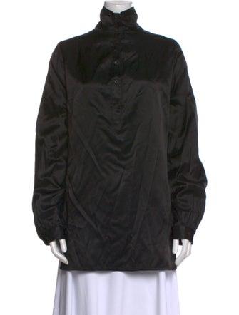 Dries Van Noten Mock Neck Long Sleeve Sweatshirt