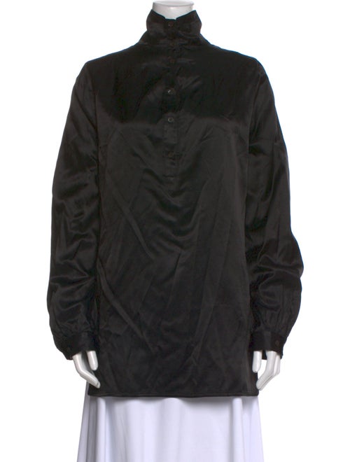 Dries Van Noten Mock Neck Long Sleeve Sweatshirt