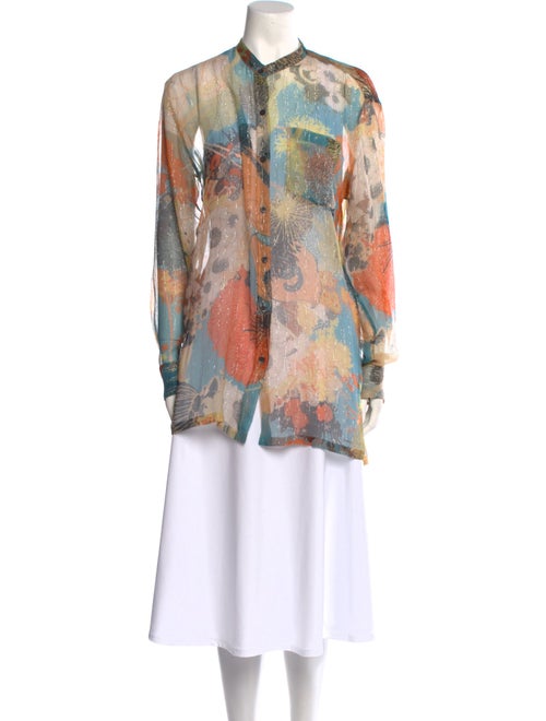 Dries Van Noten Printed Long Sleeve Tunic
