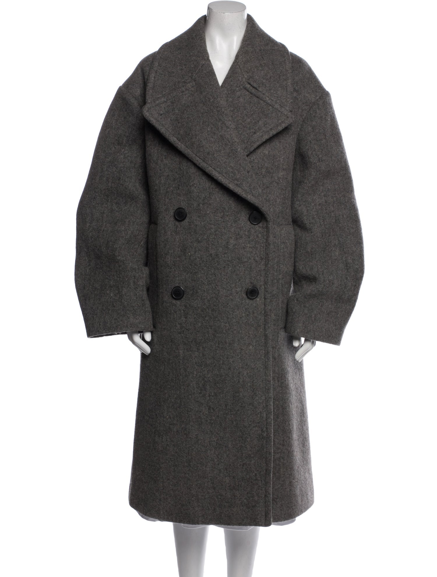 Dries Van Noten Wool Faux Fur Coat