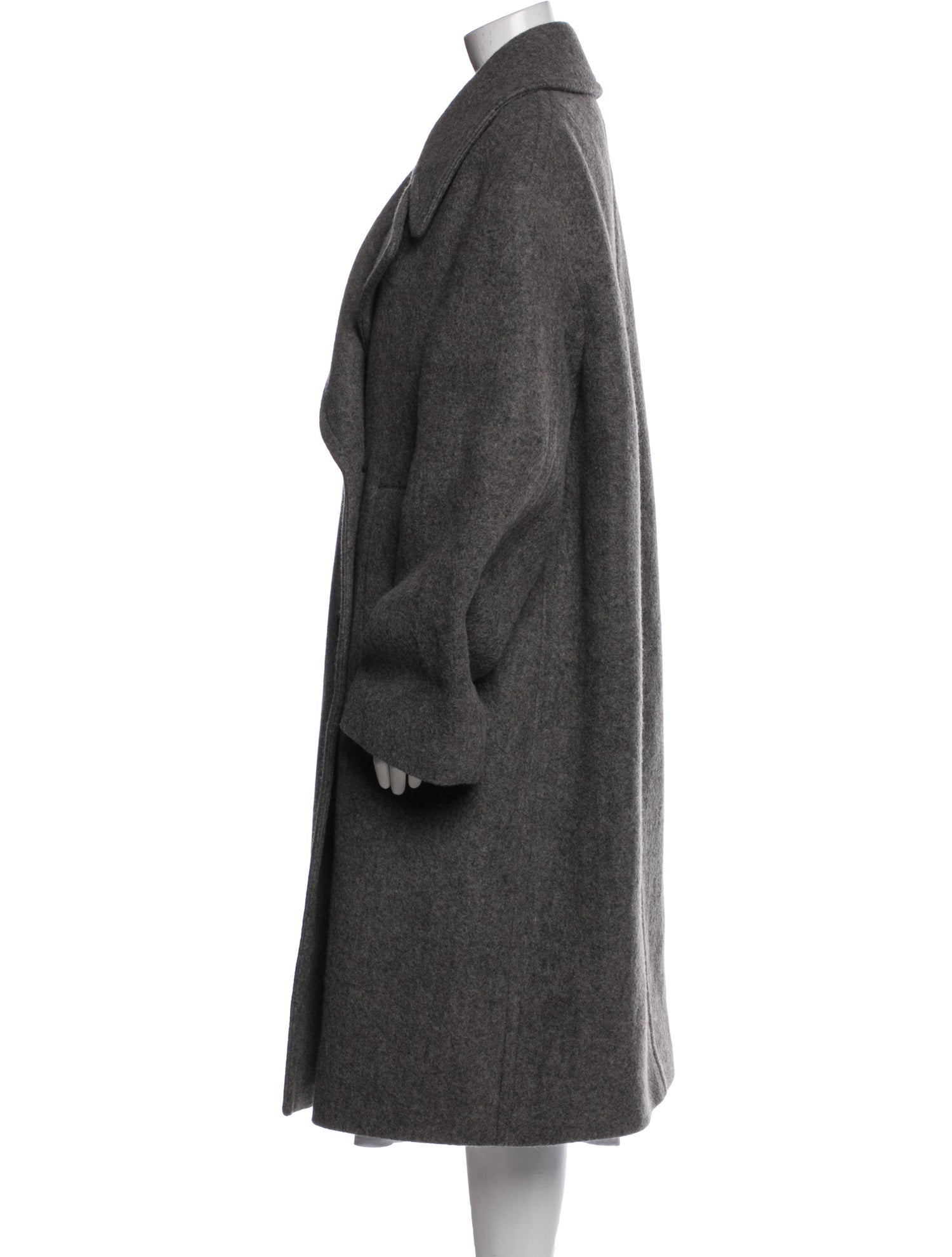 Dries Van Noten Wool Faux Fur Coat