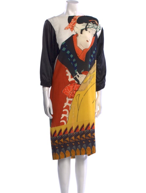 Dries Van Noten Silk Knee-Length Dress