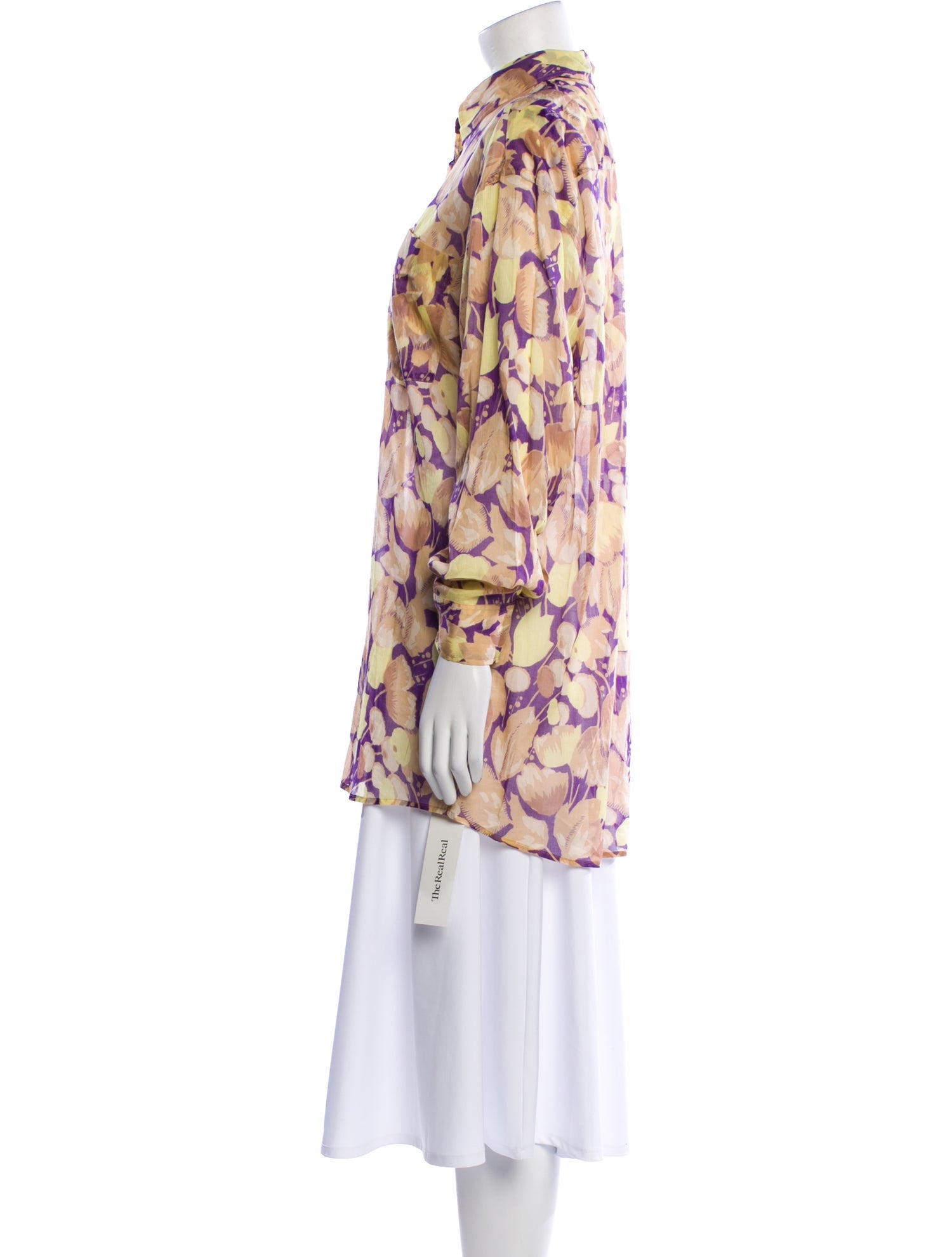 Dries Van Noten Floral Print Long Sleeve Tunic