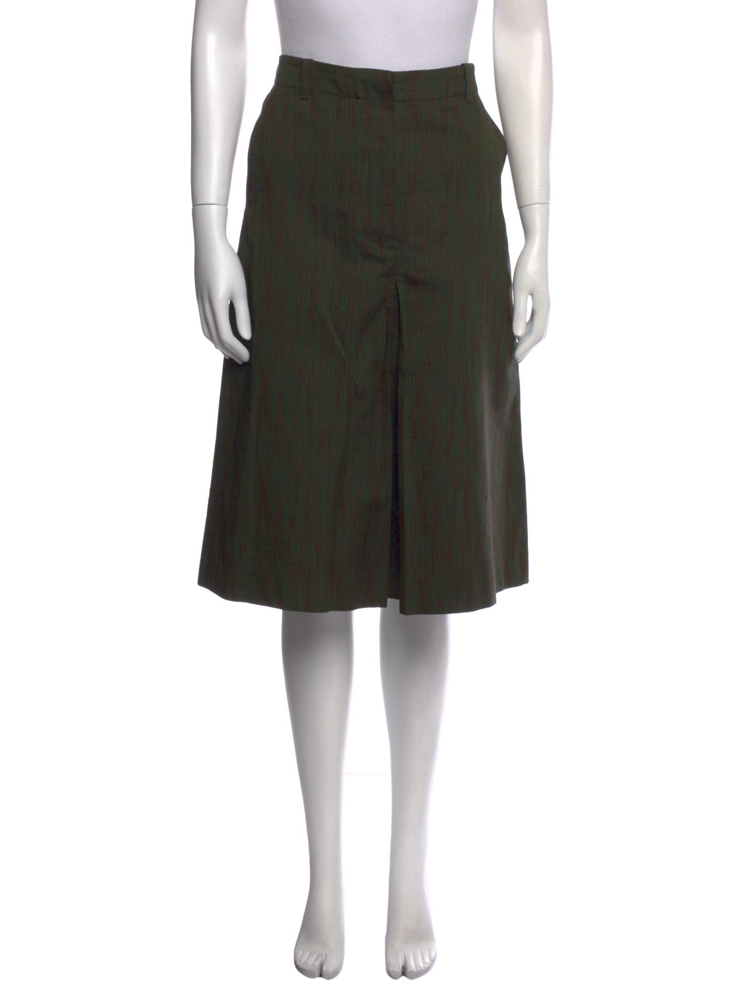 Dries Van Noten Pleated Accents Knee-Length Skirt w/ Tags