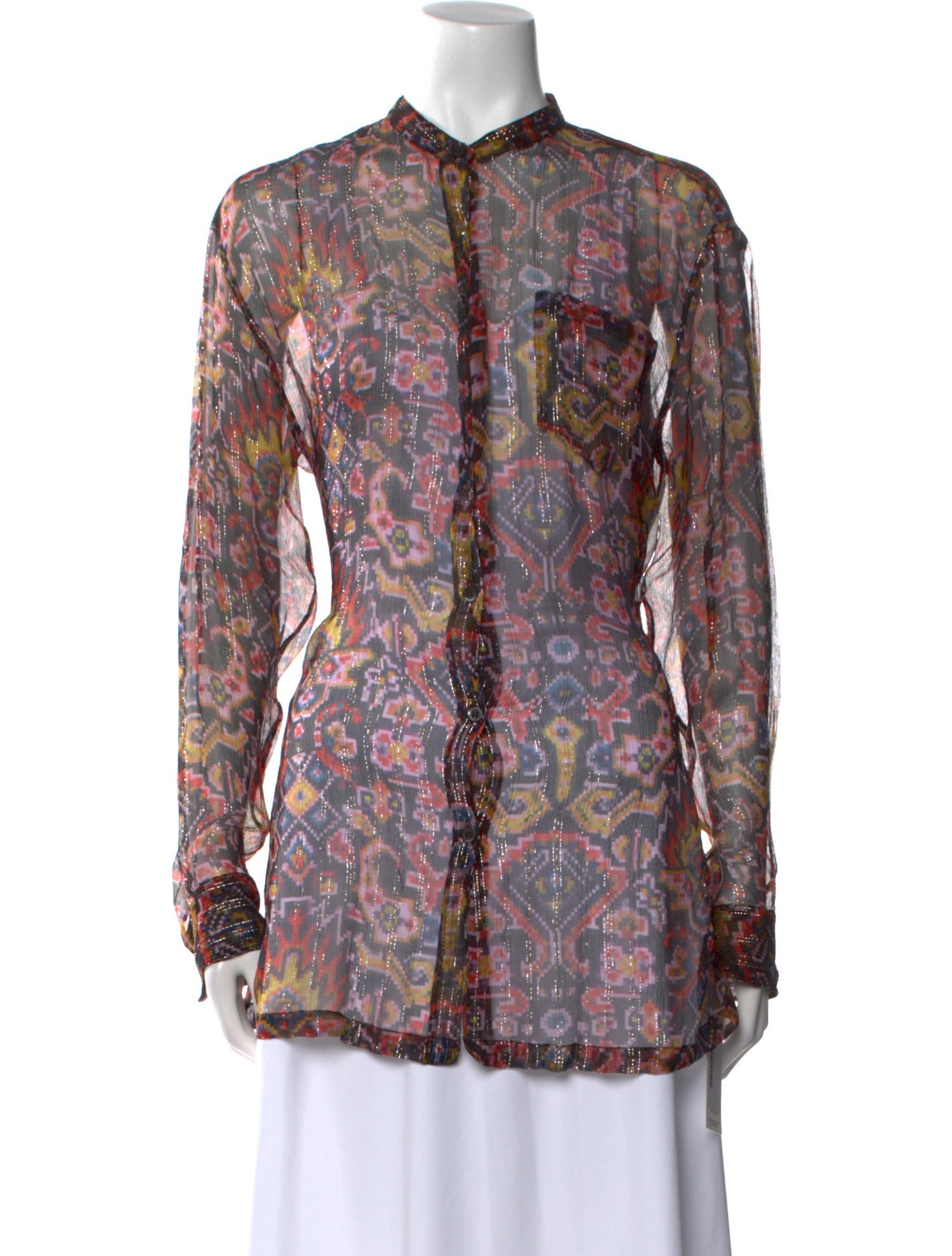 Dries Van Noten Silk Printed Blouse