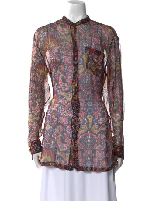 Dries Van Noten Silk Printed Blouse