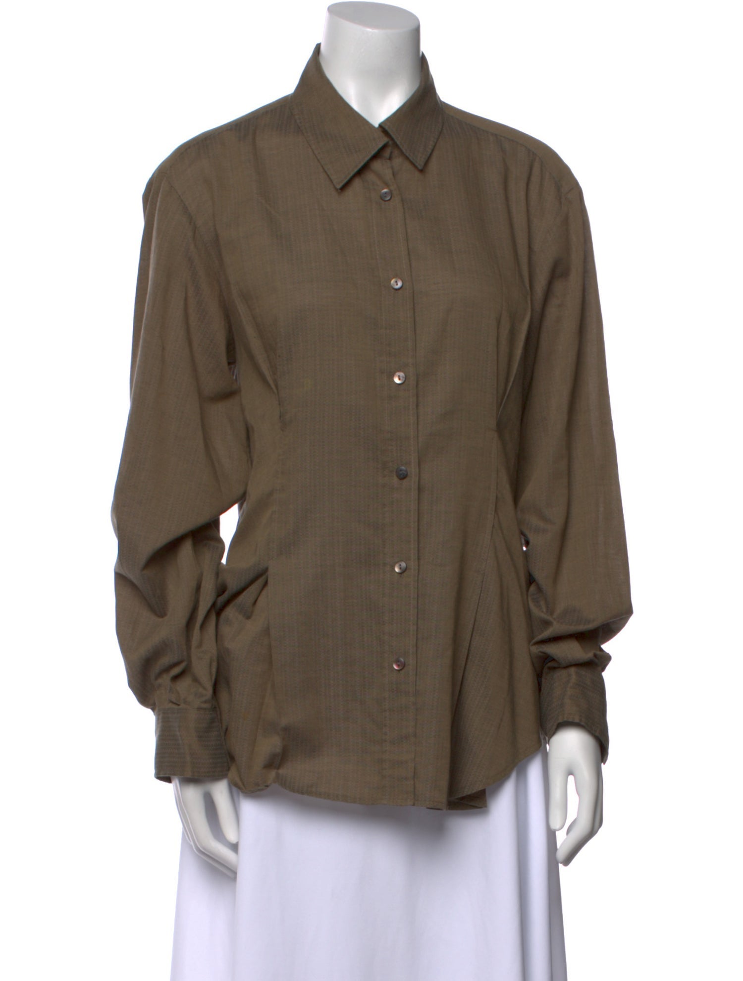 Dries Van Noten Long Sleeve Button-Up Top
