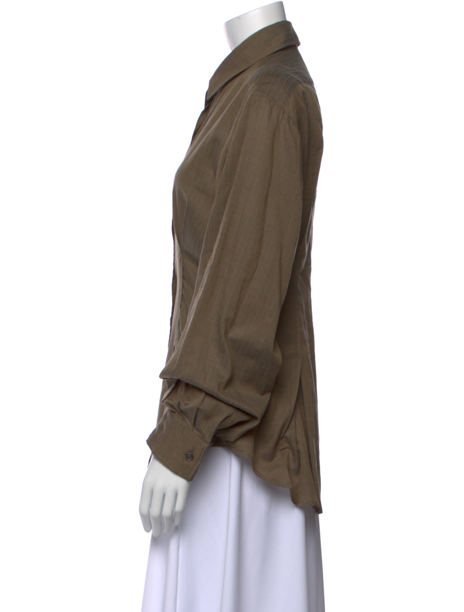 Dries Van Noten Long Sleeve Button-Up Top