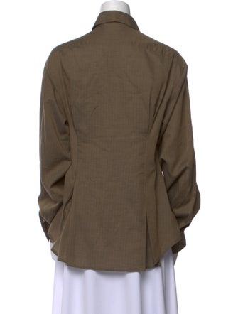 Dries Van Noten Long Sleeve Button-Up Top