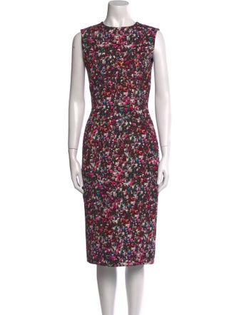 Dries Van Noten Floral Print Midi Length Dress
