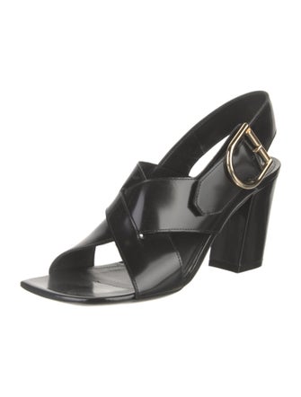 Dries Van Noten Leather Slingback Sandals