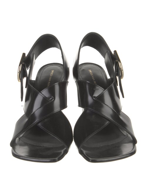 Dries Van Noten Leather Slingback Sandals