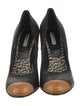 Dries Van Noten Leather Colorblock Pattern Pumps