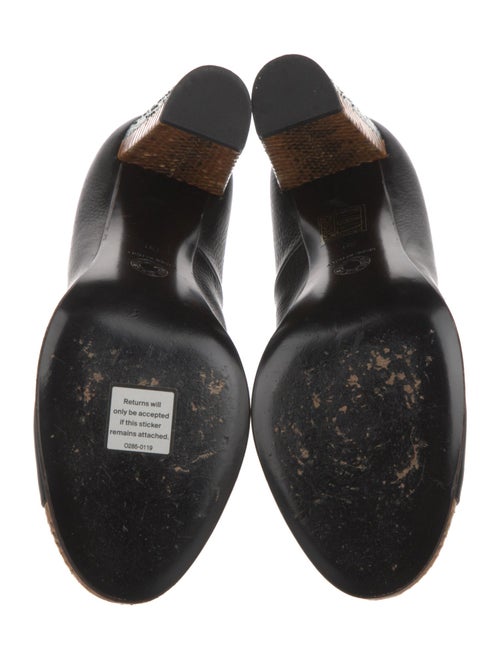 Dries Van Noten Leather Colorblock Pattern Pumps