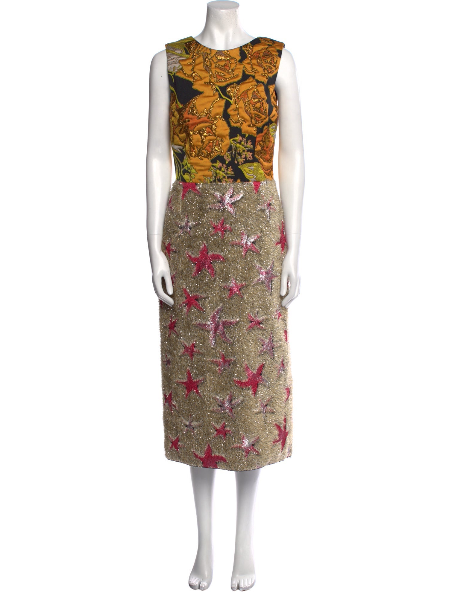 Dries Van Noten Printed Long Dress