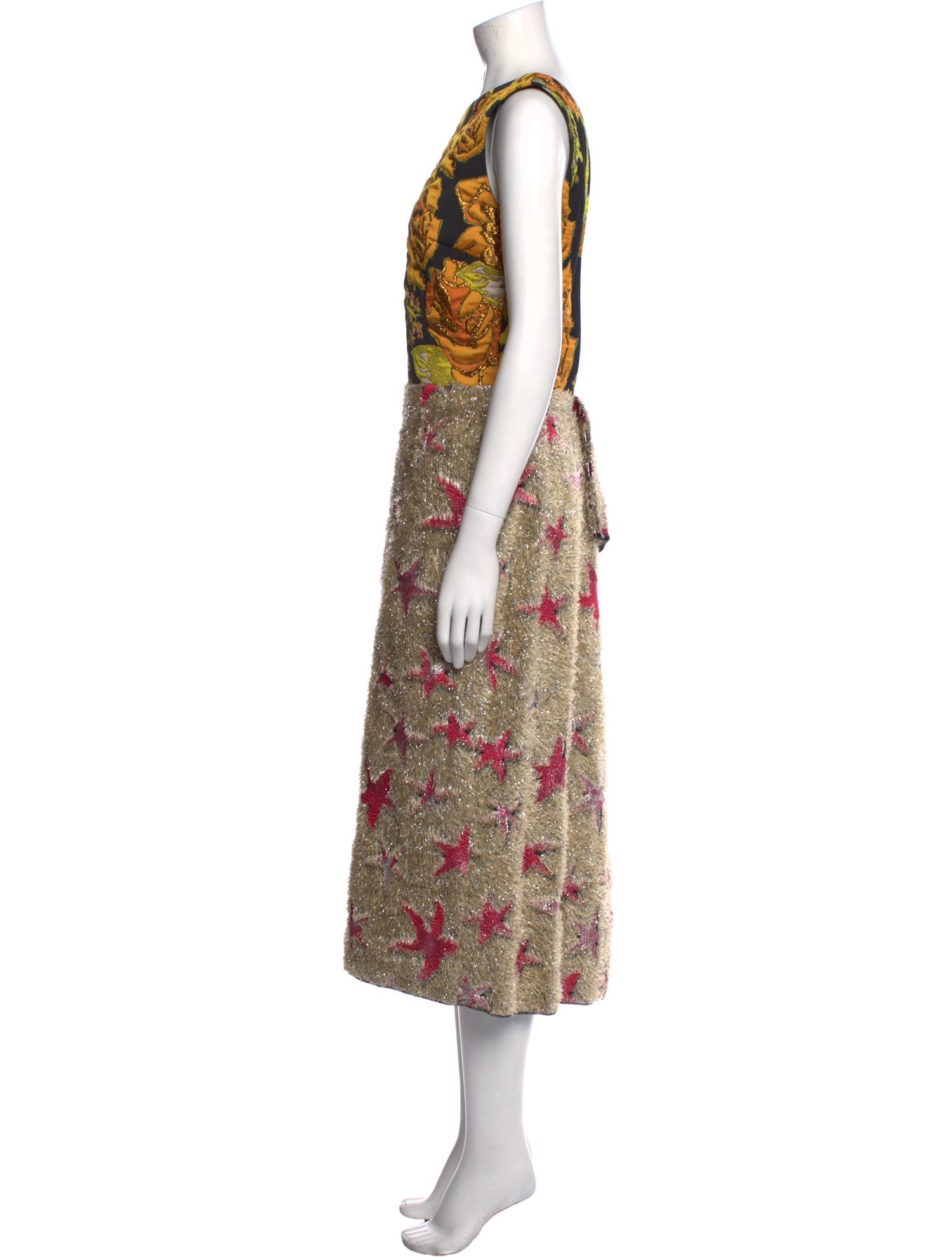 Dries Van Noten Printed Long Dress