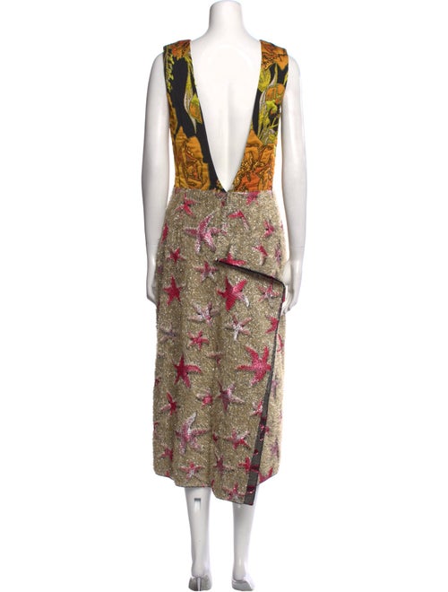 Dries Van Noten Printed Long Dress