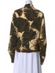 Dries Van Noten Floral Print Mock Neck Blouse