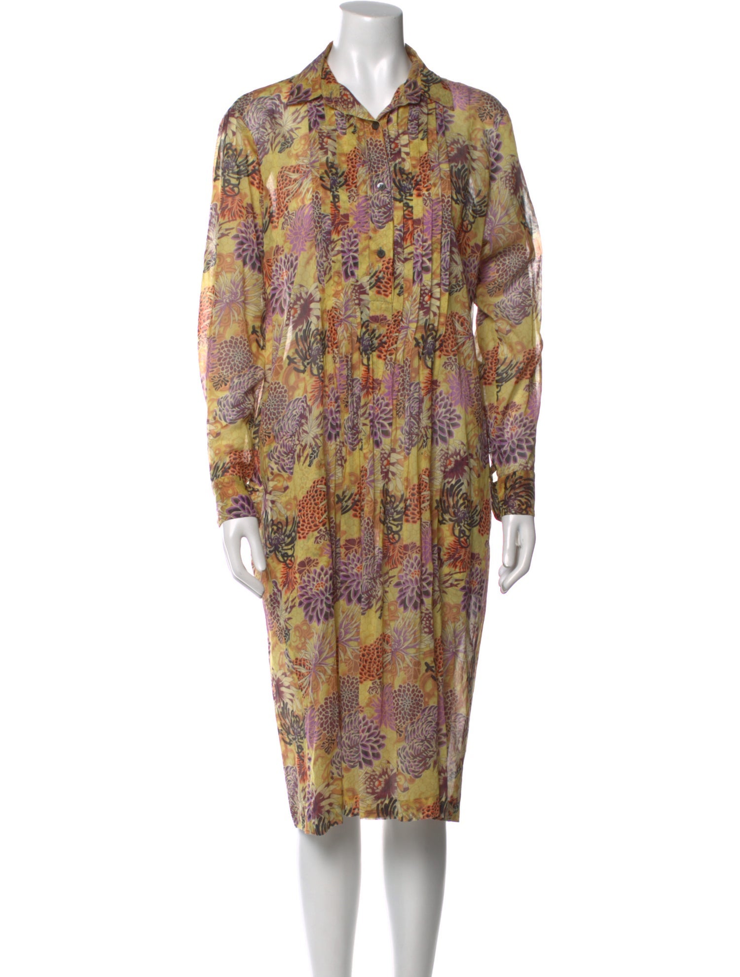 Dries Van Noten Floral Print Knee-Length Dress