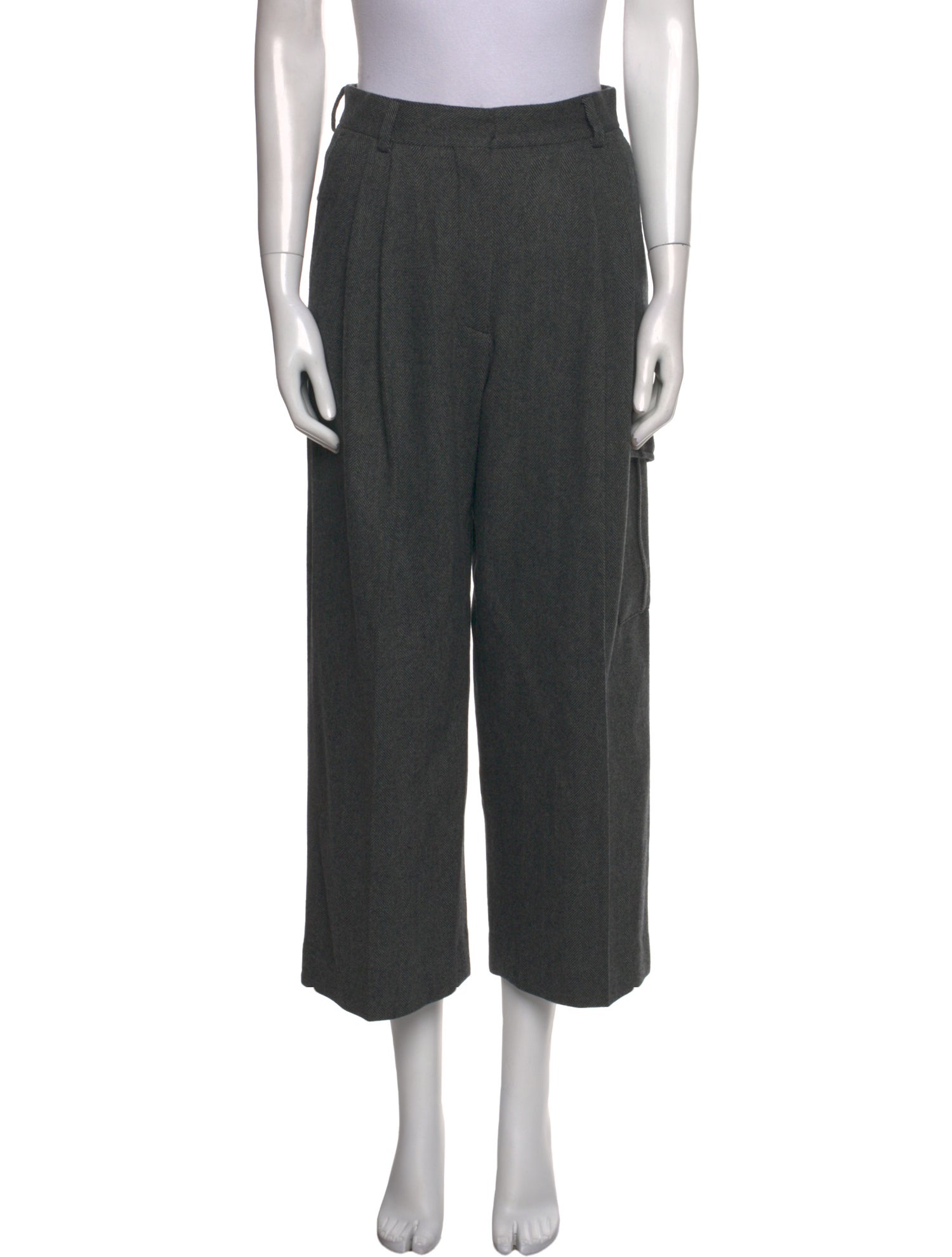 Dries Van Noten Wool Wide Leg Pants
