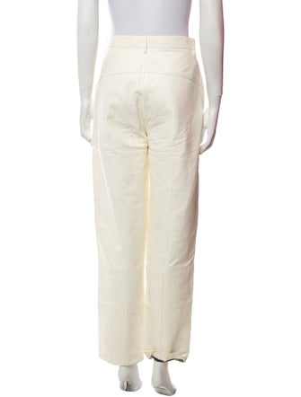 Dries Van Noten Leather Straight Leg Pants