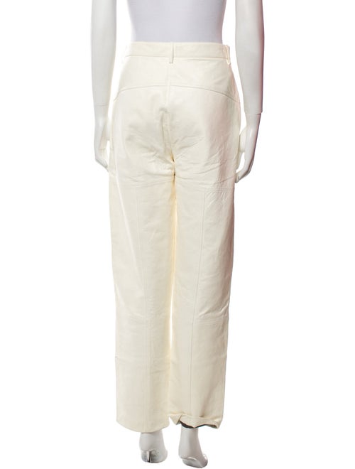 Dries Van Noten Leather Straight Leg Pants