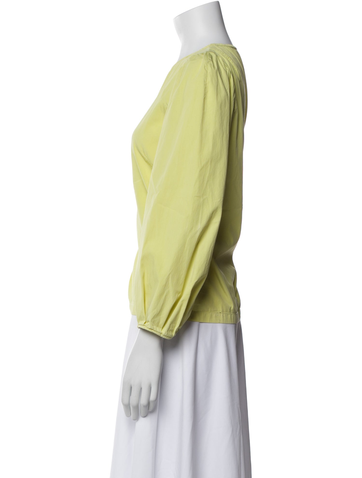 Dries Van Noten Scoop Neck Three-Quarter Sleeve Blouse