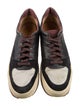 Dries Van Noten Leather Colorblock Pattern Sneakers