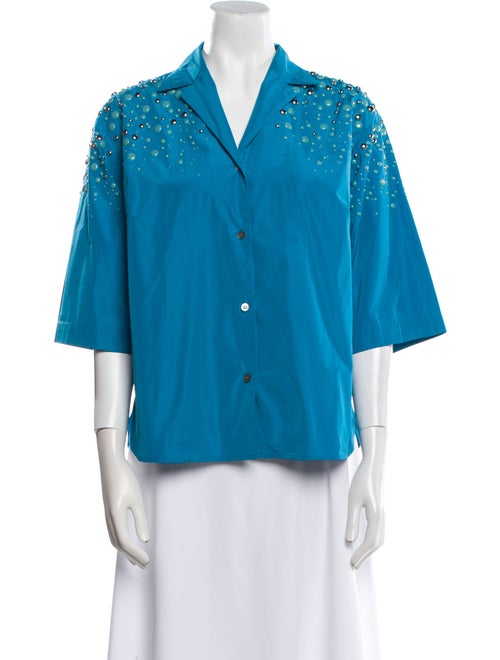 Dries Van Noten Three-Quarter Sleeve Button-Up Top