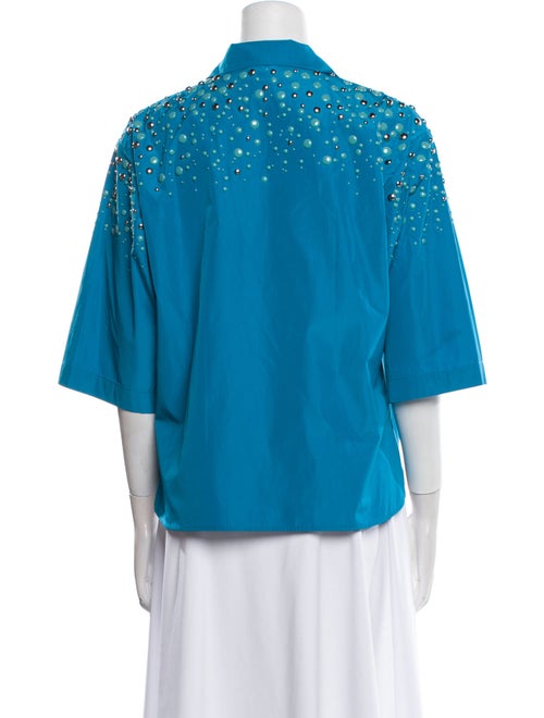 Dries Van Noten Three-Quarter Sleeve Button-Up Top