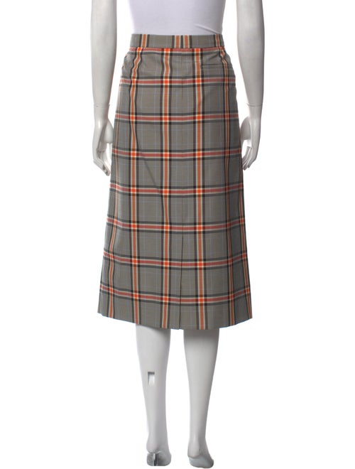 Dries Van Noten Plaid Print Midi Length Skirt