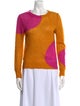 Dries Van Noten Colorblock Pattern Crew Neck Sweater