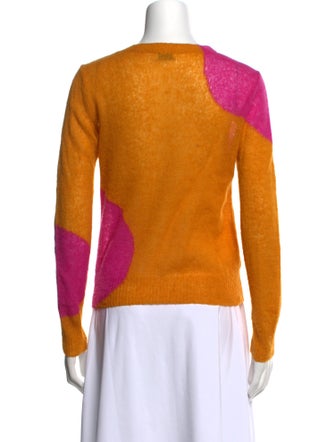 Dries Van Noten Colorblock Pattern Crew Neck Sweater