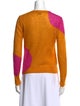 Dries Van Noten Colorblock Pattern Crew Neck Sweater