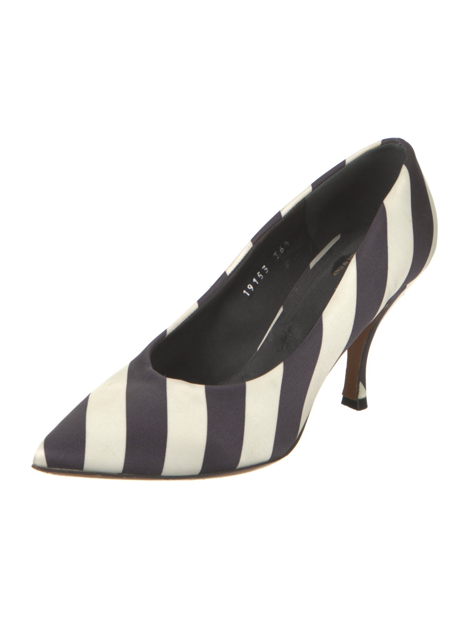 Dries Van Noten Satin Striped Pumps