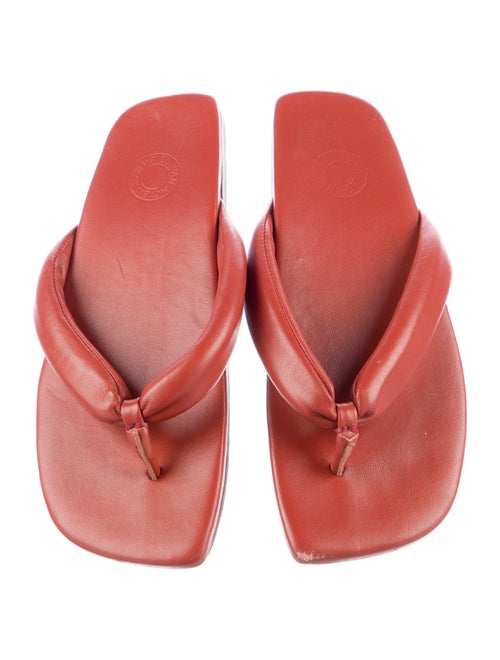 Dries Van Noten Leather Flip Flops