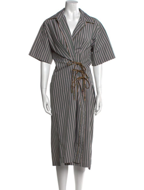 Dries Van Noten Striped Midi Length Dress