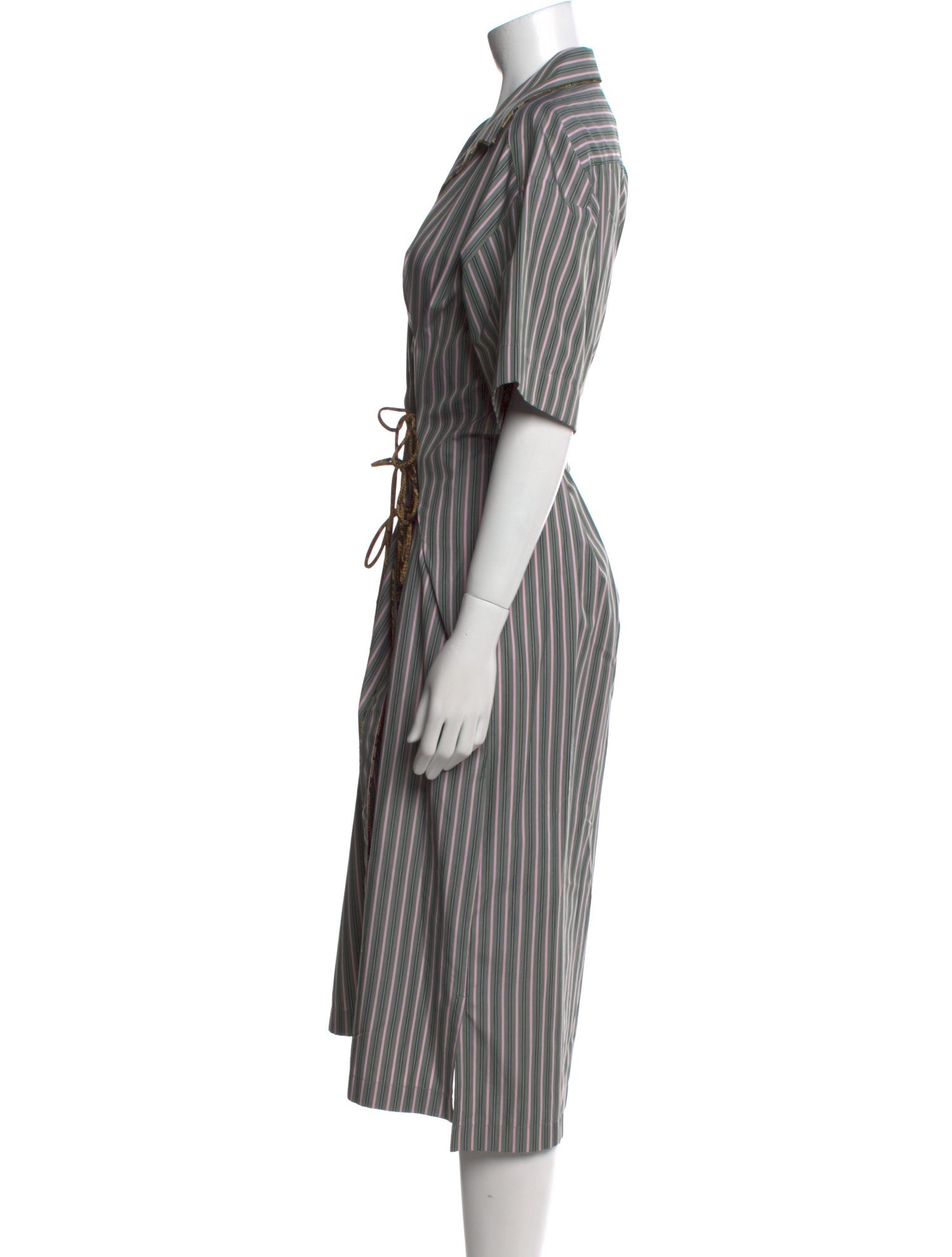 Dries Van Noten Striped Midi Length Dress