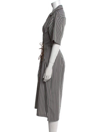 Dries Van Noten Striped Midi Length Dress