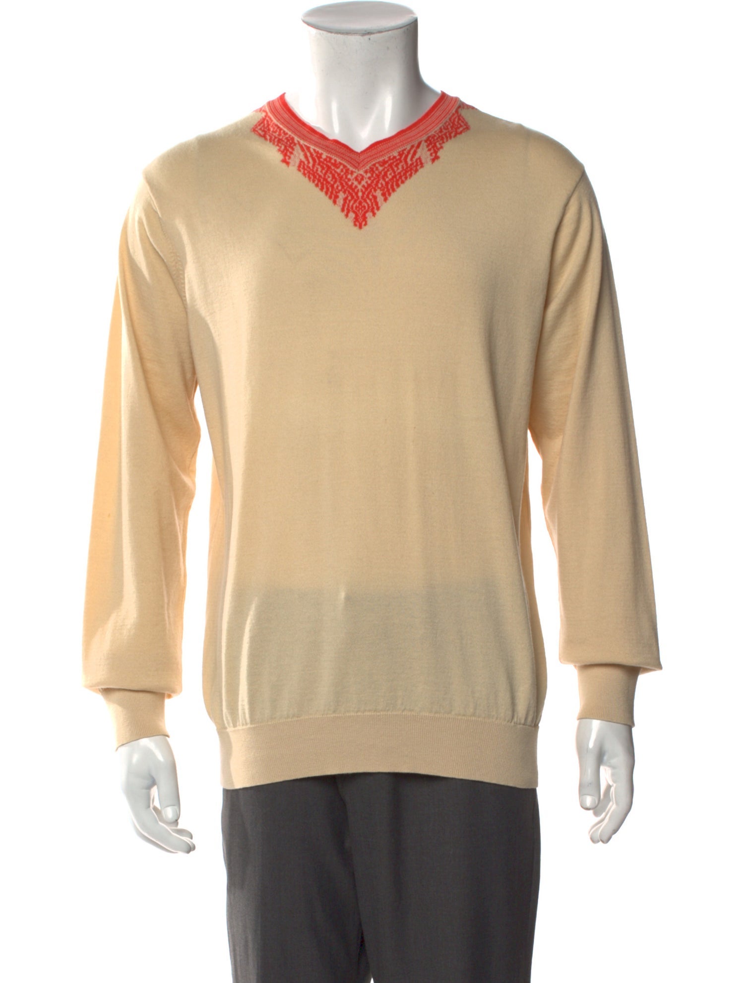 Dries Van Noten Graphic Print V-Neck Pullover