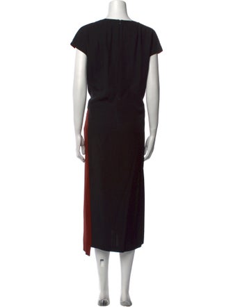 Dries Van Noten Bateau Neckline Midi Length Dress