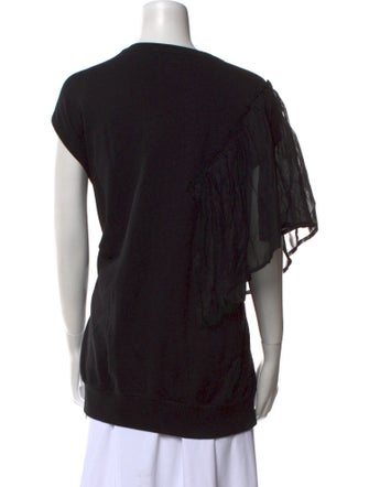 Dries Van Noten Bateau Neckline Short Sleeve Sweatshirt