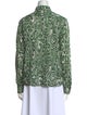 Dries Van Noten Printed Long Sleeve Button-Up Top
