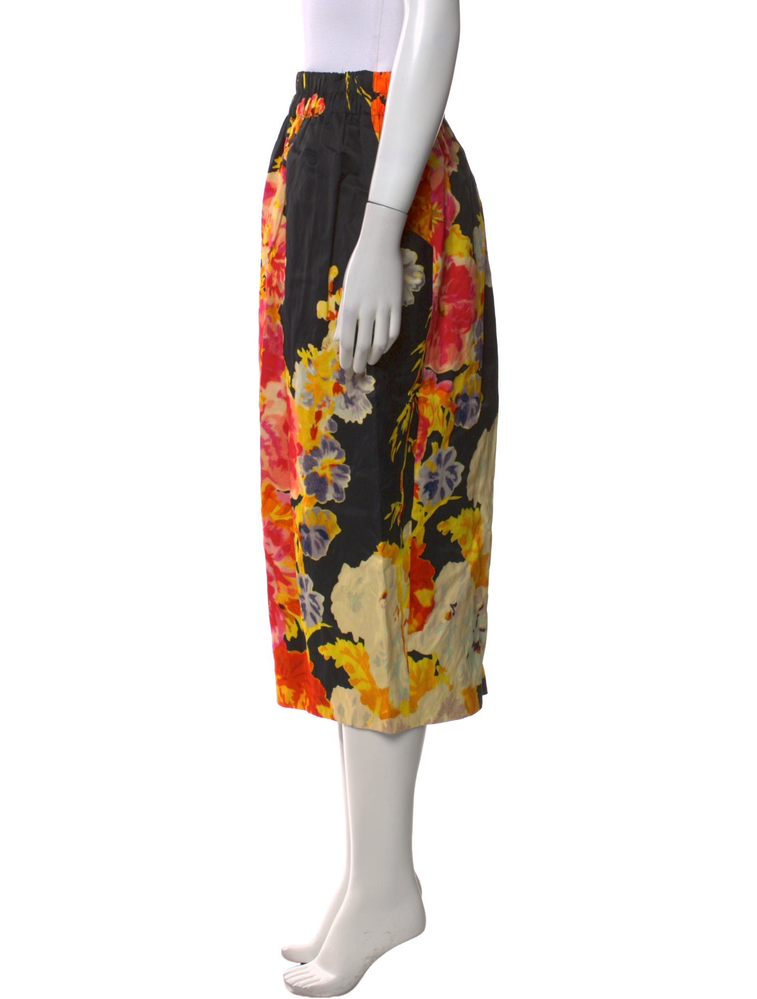 Dries Van Noten Floral Print Knee-Length Skirt